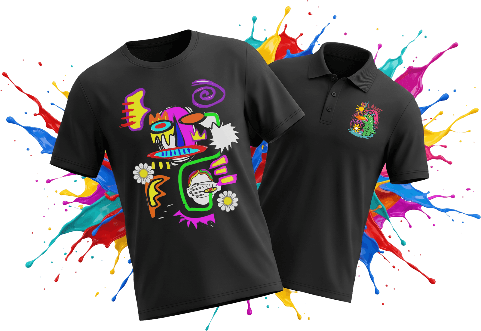 Kaos hasil sablon DTF Premium Pusat Cetak Indonesia